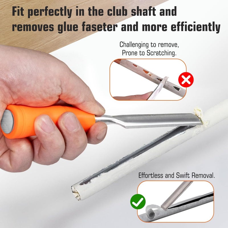 lovivid Golf Grip Kit for Regripping Golf Clubs - Include Portable Table Vise Rubber Clamp, 15 Tapes Strips, Golf Grip Removal Tool with Solvent - Image 4